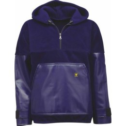 Sweat polaire marine à capuche taille L
