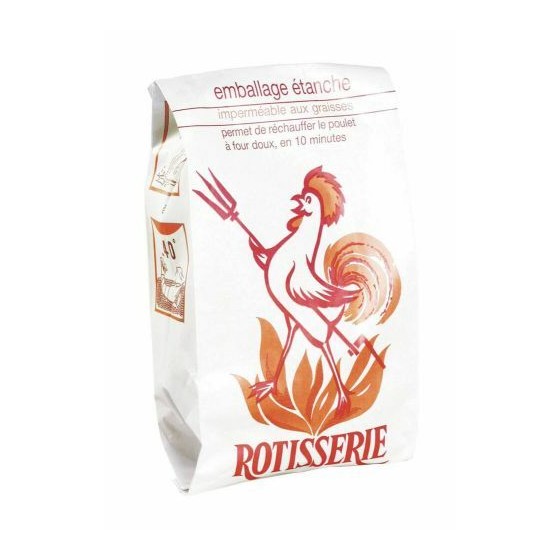 Sac rotisserie kraft 40 x 25 + 9 cm - par 100 Sac rotisserie kraft 40 x 25 + 9 cm - par 100