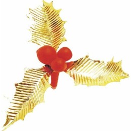Feuilles de houx triple or ø 65mm /100