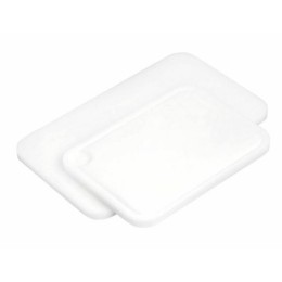 Planche de découpe PEHD blanc à rigole avec pieds 60x40x2cm