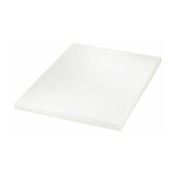 Planche de découpe PEHD blanc avec pieds 60 x 40 x 2 cm