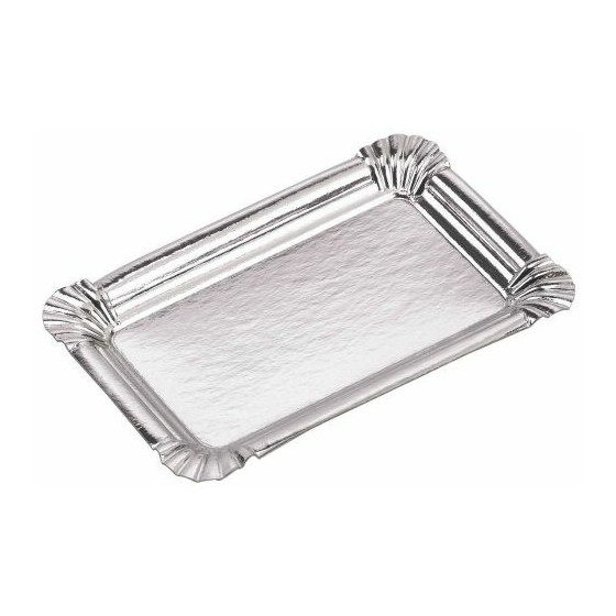 Plateau à ballotine argent 220 x 150 mm - par 100 Plateau à ballotine argent 220 x 150 mm - par 100