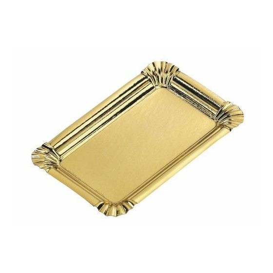 Plateau à ballotine or 20 x 13 cm - par 100 Plateau à ballotine or 20 x 13 cm - par 100