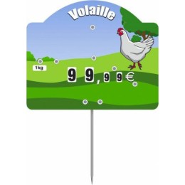 Étiquette printanière volaille à texte