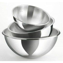 Lot de 3 cassins inox