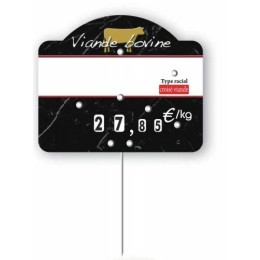 Étiquette "Presti'luxe viande bovine" sans texte 8,6 x 10,5 cm - par 10