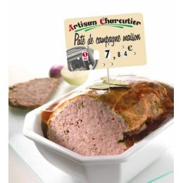 Étiquette artisan boucher à texte à pique,tournette