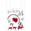 Sac bretelles blanc "Boucher" PEBD 50 µ 50 x 30 + 7 cm - par 500