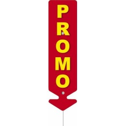 Étiquette flèche "Promo" 22 cm - par 5