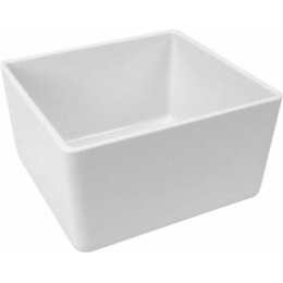 Saladier rectangulaire Chunky Crock mélaminé blanc 2,0 L