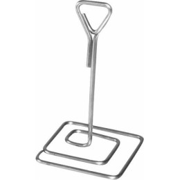 Porte étiquette à pied inox carré 10cm /3