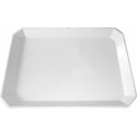 Plat octogonal mélamine blanc 32 x 20 x 3 cm