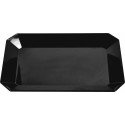 Plat octogonal mélamine noir 34 x 23 x 3 cm
