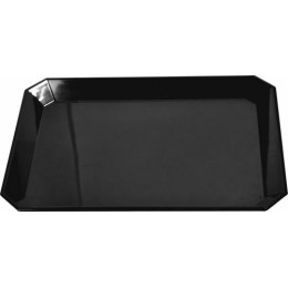 Plat octogonal mélamine noir 40 x 30 x 3 cm