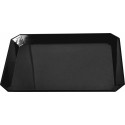 Plat octogonal mélamine noir 40 x 30 x 3 cm