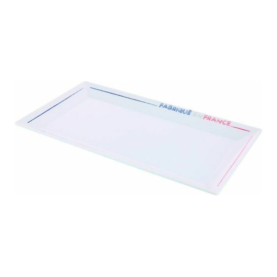 Plat ravier mélamine fabriqué en France 56 x 19 x 3,3 cm Plat ravier mélamine fabriqué en France 56 x 19 x 3,3 cm