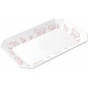 Plat octogonal mélamine pièce du boucher 32 x 20 x 3 cm