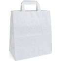 Sac cabas kraft blanc 26 x 29 + 14 cm - par 250