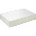Boite traiteur carton blanc 42 x 28 x 6 cm - par 25
