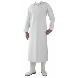 Tablier de laboratoire en nitrile blanc 500 µ 120 cm
