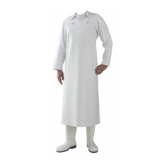 Tablier de laboratoire en nitrile blanc 500 µ 120 cm