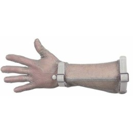 Gant cotte de mailles manchette longue réversible blanc S