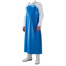Tablier poissonnerie bleu vinyle 350 µ 115 cm