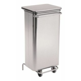 Poubelle mobile corps inox 110L