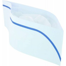 Calot papier liseré bleu - boîte de 100