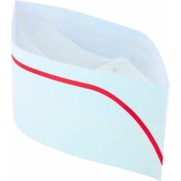 Calot papier liseré rouge - sachet de 100