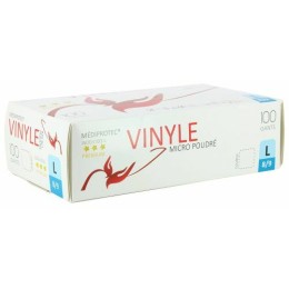 Gant vinyle blanc 8/9 L - par 100