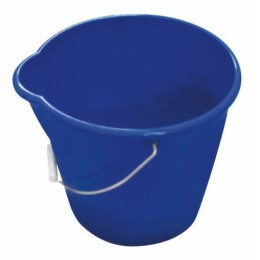 Seau éco rond bleu 12L avec bec verseur