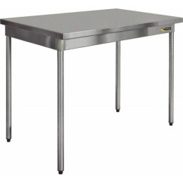Table centrale démontable inox 120 x 70 x 90 cm