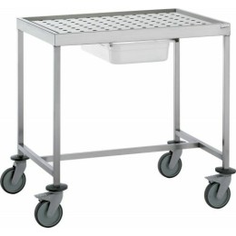 Table d'egouttage inox sur roulettes 85 x 60 x 85 cm