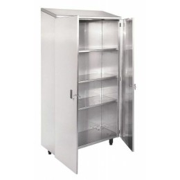 Armoire inox 2 portes - 3 étagères