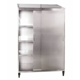 Armoire inox 2 portes coulissantes