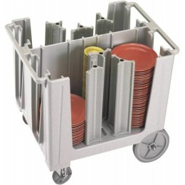 Chariot ajustable à assiettes gris