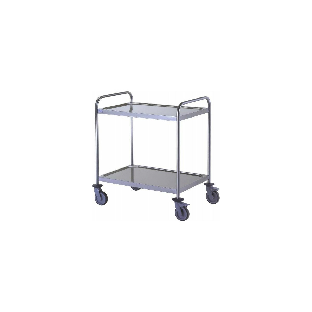 chariot de service en inox avec 2 niveaux 1050x550 mm main image 1
