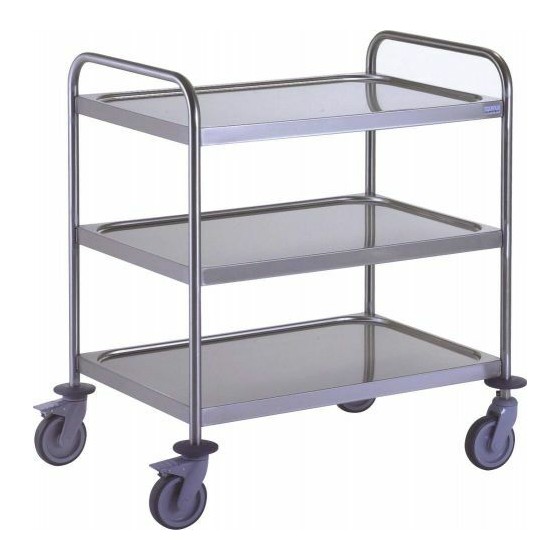 Chariot de transport inox pour cuisine