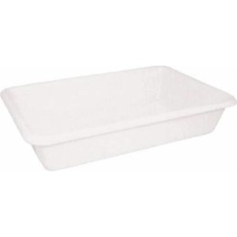 Bac rectangulaire plat PEHD blanc 10L