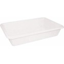 Bac rectangulaire plat PEHD blanc 10 L