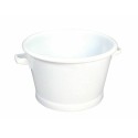 Baquet rond fond renforcé PEHD blanc 50L