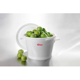 Baquet rond fond renforcé PEHD blanc 50L