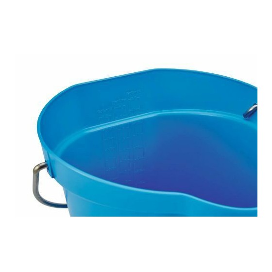 Seau gradué PP bleu anse inox 6 L Seau gradué PP bleu anse inox 6 L