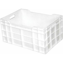 Caisse pleine PEHD blanc 60 L
