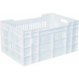 Caisse ajourée PEHD blanc 40 L