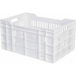 Caisse ajourée PEHD blanc 60 L