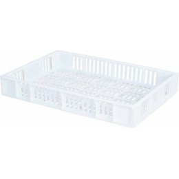 Caisse ajourée PEHD blanc 60 L