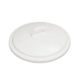 Couvercle blanc poignée PEHD pour conteneur alimentaire 75L