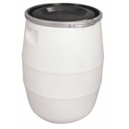 Fût 100 L blanc couvercle noir